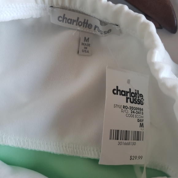 A Nwt white and green striped sleeveless dress - Picture 4 of 4